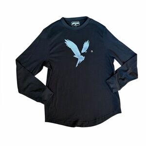 American Eagle Black Eagle Print Thermal Long Sleeve T-shirt Mens Sz Large NWOT
